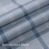 image:imageNICETOWN Pinch Pleated Blue Plaid Curtains 2 Panels W40 x L84 in Linen Blend Light Filtering Privacy Draperies with Grid Tartan Pattern Premium Curtains for Living Room Dining Room with HooksDusty Blue