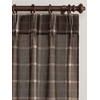 image:imageNICETOWN Pinch Pleated Blue Plaid Curtains 2 Panels W40 x L84 in Linen Blend Light Filtering Privacy Draperies with Grid Tartan Pattern Premium Curtains for Living Room Dining Room with HooksDeep Taupe