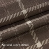 image:imageNICETOWN Pinch Pleated Blue Plaid Curtains 2 Panels W40 x L84 in Linen Blend Light Filtering Privacy Draperies with Grid Tartan Pattern Premium Curtains for Living Room Dining Room with HooksDeep Taupe