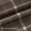 image:imageNICETOWN Pinch Pleated Blue Plaid Curtains 2 Panels W40 x L84 in Linen Blend Light Filtering Privacy Draperies with Grid Tartan Pattern Premium Curtains for Living Room Dining Room with HooksDeep Taupe