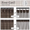image:imageNICETOWN Pinch Pleated Blue Plaid Curtains 2 Panels W40 x L84 in Linen Blend Light Filtering Privacy Draperies with Grid Tartan Pattern Premium Curtains for Living Room Dining Room with HooksDeep Taupe