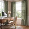 image:imageNICETOWN Pinch Pleated Blue Plaid Curtains 2 Panels W40 x L84 in Linen Blend Light Filtering Privacy Draperies with Grid Tartan Pattern Premium Curtains for Living Room Dining Room with HooksMoss Green