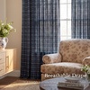 image:imageNICETOWN Pinch Pleated Blue Plaid Curtains 2 Panels W40 x L84 in Linen Blend Light Filtering Privacy Draperies with Grid Tartan Pattern Premium Curtains for Living Room Dining Room with HooksNavy Blue