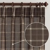 image:imageNICETOWN Pinch Pleated Blue Plaid Curtains 2 Panels W40 x L84 in Linen Blend Light Filtering Privacy Draperies with Grid Tartan Pattern Premium Curtains for Living Room Dining Room with HooksDeep Taupe