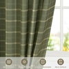image:imageNICETOWN Pinch Pleated Blue Plaid Curtains 2 Panels W40 x L84 in Linen Blend Light Filtering Privacy Draperies with Grid Tartan Pattern Premium Curtains for Living Room Dining Room with HooksGreen