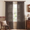 image:imageNICETOWN Pinch Pleated Blue Plaid Curtains 2 Panels W40 x L84 in Linen Blend Light Filtering Privacy Draperies with Grid Tartan Pattern Premium Curtains for Living Room Dining Room with HooksDeep Taupe