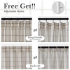 image:imageNICETOWN Pinch Pleated Blue Plaid Curtains 2 Panels W40 x L84 in Linen Blend Light Filtering Privacy Draperies with Grid Tartan Pattern Premium Curtains for Living Room Dining Room with HooksLinen White