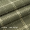 image:imageNICETOWN Pinch Pleated Blue Plaid Curtains 2 Panels W40 x L84 in Linen Blend Light Filtering Privacy Draperies with Grid Tartan Pattern Premium Curtains for Living Room Dining Room with HooksGreen