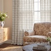 image:imageNICETOWN Pinch Pleated Blue Plaid Curtains 2 Panels W40 x L84 in Linen Blend Light Filtering Privacy Draperies with Grid Tartan Pattern Premium Curtains for Living Room Dining Room with HooksLinen White
