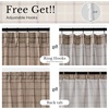 image:imageNICETOWN Pinch Pleated Blue Plaid Curtains 2 Panels W40 x L84 in Linen Blend Light Filtering Privacy Draperies with Grid Tartan Pattern Premium Curtains for Living Room Dining Room with HooksTan