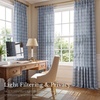 image:imageNICETOWN Pinch Pleated Blue Plaid Curtains 2 Panels W40 x L84 in Linen Blend Light Filtering Privacy Draperies with Grid Tartan Pattern Premium Curtains for Living Room Dining Room with HooksDusty Blue