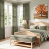 image:imageNICETOWN Pinch Pleated Blue Plaid Curtains 2 Panels W40 x L84 in Linen Blend Light Filtering Privacy Draperies with Grid Tartan Pattern Premium Curtains for Living Room Dining Room with HooksMoss Green