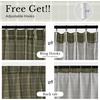 image:imageNICETOWN Pinch Pleated Blue Plaid Curtains 2 Panels W40 x L84 in Linen Blend Light Filtering Privacy Draperies with Grid Tartan Pattern Premium Curtains for Living Room Dining Room with HooksGreen