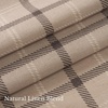 image:imageNICETOWN Pinch Pleated Blue Plaid Curtains 2 Panels W40 x L84 in Linen Blend Light Filtering Privacy Draperies with Grid Tartan Pattern Premium Curtains for Living Room Dining Room with HooksTan