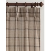 image:imageNICETOWN Pinch Pleated Blue Plaid Curtains 2 Panels W40 x L84 in Linen Blend Light Filtering Privacy Draperies with Grid Tartan Pattern Premium Curtains for Living Room Dining Room with HooksTan