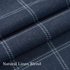 image:imageNICETOWN Pinch Pleated Blue Plaid Curtains 2 Panels W40 x L84 in Linen Blend Light Filtering Privacy Draperies with Grid Tartan Pattern Premium Curtains for Living Room Dining Room with HooksDark Blue