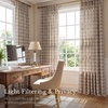 image:imageNICETOWN Pinch Pleated Blue Plaid Curtains 2 Panels W40 x L84 in Linen Blend Light Filtering Privacy Draperies with Grid Tartan Pattern Premium Curtains for Living Room Dining Room with HooksTan