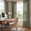 image:imageNICETOWN Pinch Pleated Blue Plaid Curtains 2 Panels W40 x L84 in Linen Blend Light Filtering Privacy Draperies with Grid Tartan Pattern Premium Curtains for Living Room Dining Room with HooksGreen