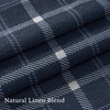 image:imageNICETOWN Pinch Pleated Blue Plaid Curtains 2 Panels W40 x L84 in Linen Blend Light Filtering Privacy Draperies with Grid Tartan Pattern Premium Curtains for Living Room Dining Room with HooksNavy Blue