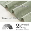 image:imageNICETOWN Sage Green 2 Layers Linen Valance 52 W x 18 L 1 Panel  Rod Pocket DoubleLayered Farmhouse Kitchen Curtain Valance Semi Sheer Rustic Home Decor For Bathroom Small WindowSage Green