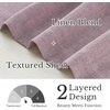image:imageNICETOWN Sage Green 2 Layers Linen Valance 52 W x 18 L 1 Panel  Rod Pocket DoubleLayered Farmhouse Kitchen Curtain Valance Semi Sheer Rustic Home Decor For Bathroom Small WindowDusty Mauve