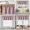 image:imageNICETOWN Sage Green 2 Layers Linen Valance 52 W x 18 L 1 Panel  Rod Pocket DoubleLayered Farmhouse Kitchen Curtain Valance Semi Sheer Rustic Home Decor For Bathroom Small WindowDusty Mauve