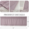 image:imageNICETOWN Sage Green 2 Layers Linen Valance 52 W x 18 L 1 Panel  Rod Pocket DoubleLayered Farmhouse Kitchen Curtain Valance Semi Sheer Rustic Home Decor For Bathroom Small WindowDusty Mauve
