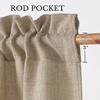 image:imageNICETOWN Sage Green 2 Layers Linen Valance 52 W x 18 L 1 Panel  Rod Pocket DoubleLayered Farmhouse Kitchen Curtain Valance Semi Sheer Rustic Home Decor For Bathroom Small WindowNatural