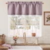 image:imageNICETOWN Sage Green 2 Layers Linen Valance 52 W x 18 L 1 Panel  Rod Pocket DoubleLayered Farmhouse Kitchen Curtain Valance Semi Sheer Rustic Home Decor For Bathroom Small WindowDusty Mauve