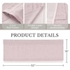image:imageNICETOWN Sage Green 2 Layers Linen Valance 52 W x 18 L 1 Panel  Rod Pocket DoubleLayered Farmhouse Kitchen Curtain Valance Semi Sheer Rustic Home Decor For Bathroom Small WindowLight Pink