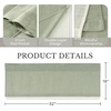 image:imageNICETOWN Sage Green 2 Layers Linen Valance 52 W x 18 L 1 Panel  Rod Pocket DoubleLayered Farmhouse Kitchen Curtain Valance Semi Sheer Rustic Home Decor For Bathroom Small WindowSage Green