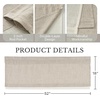 image:imageNICETOWN Sage Green 2 Layers Linen Valance 52 W x 18 L 1 Panel  Rod Pocket DoubleLayered Farmhouse Kitchen Curtain Valance Semi Sheer Rustic Home Decor For Bathroom Small WindowOatmeal
