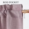 image:imageNICETOWN Sage Green 2 Layers Linen Valance 52 W x 18 L 1 Panel  Rod Pocket DoubleLayered Farmhouse Kitchen Curtain Valance Semi Sheer Rustic Home Decor For Bathroom Small WindowDusty Mauve