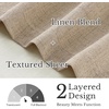 image:imageNICETOWN Sage Green 2 Layers Linen Valance 52 W x 18 L 1 Panel  Rod Pocket DoubleLayered Farmhouse Kitchen Curtain Valance Semi Sheer Rustic Home Decor For Bathroom Small WindowNatural