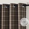 image:imageNICETOWN Taupe 100 Blackout Plaid Cabin Buffalo Gingham Curtain 52W x 84L  Living Room Checkered Patterned Thermal Insulated Grommet Room Darkening Curtains amp Rustic Drapes for Farmhouse 2 PanelsPlaid  Brown  White