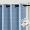 image:imageNICETOWN Taupe 100 Blackout Plaid Cabin Buffalo Gingham Curtain 52W x 84L  Living Room Checkered Patterned Thermal Insulated Grommet Room Darkening Curtains amp Rustic Drapes for Farmhouse 2 PanelsGrid Pattern  Sea Blue  White