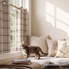 image:imageNICETOWN Taupe 100 Blackout Plaid Cabin Buffalo Gingham Curtain 52W x 84L  Living Room Checkered Patterned Thermal Insulated Grommet Room Darkening Curtains amp Rustic Drapes for Farmhouse 2 PanelsPlaid  Taupe  White