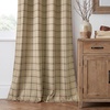 image:imageNICETOWN Taupe 100 Blackout Plaid Cabin Buffalo Gingham Curtain 52W x 84L  Living Room Checkered Patterned Thermal Insulated Grommet Room Darkening Curtains amp Rustic Drapes for Farmhouse 2 PanelsPlaid  Burlap  White