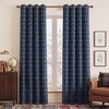 image:imageNICETOWN Taupe 100 Blackout Plaid Cabin Buffalo Gingham Curtain 52W x 84L  Living Room Checkered Patterned Thermal Insulated Grommet Room Darkening Curtains amp Rustic Drapes for Farmhouse 2 PanelsPlaid  Dark Blue  White