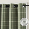image:imageNICETOWN Taupe 100 Blackout Plaid Cabin Buffalo Gingham Curtain 52W x 84L  Living Room Checkered Patterned Thermal Insulated Grommet Room Darkening Curtains amp Rustic Drapes for Farmhouse 2 PanelsPlaid  Olive Green  White