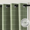 image:imageNICETOWN Taupe 100 Blackout Plaid Cabin Buffalo Gingham Curtain 52W x 84L  Living Room Checkered Patterned Thermal Insulated Grommet Room Darkening Curtains amp Rustic Drapes for Farmhouse 2 PanelsGrid Pattern  Olive Green  White