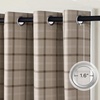 image:imageNICETOWN Taupe 100 Blackout Plaid Cabin Buffalo Gingham Curtain 52W x 84L  Living Room Checkered Patterned Thermal Insulated Grommet Room Darkening Curtains amp Rustic Drapes for Farmhouse 2 PanelsPlaid  Taupe  White