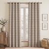 image:imageNICETOWN Taupe 100 Blackout Plaid Cabin Buffalo Gingham Curtain 52W x 84L  Living Room Checkered Patterned Thermal Insulated Grommet Room Darkening Curtains amp Rustic Drapes for Farmhouse 2 PanelsPlaid  Taupe  White