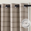 image:imageNICETOWN Taupe 100 Blackout Plaid Cabin Buffalo Gingham Curtain 52W x 84L  Living Room Checkered Patterned Thermal Insulated Grommet Room Darkening Curtains amp Rustic Drapes for Farmhouse 2 PanelsPlaid  Taupe  White