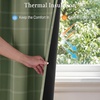 image:imageNICETOWN Taupe 100 Blackout Plaid Cabin Buffalo Gingham Curtain 52W x 84L  Living Room Checkered Patterned Thermal Insulated Grommet Room Darkening Curtains amp Rustic Drapes for Farmhouse 2 PanelsGrid Pattern  Olive Green  White