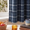 image:imageNICETOWN Taupe 100 Blackout Plaid Cabin Buffalo Gingham Curtain 52W x 84L  Living Room Checkered Patterned Thermal Insulated Grommet Room Darkening Curtains amp Rustic Drapes for Farmhouse 2 PanelsPlaid  Dark Blue  White