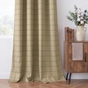 image:imageNICETOWN Taupe 100 Blackout Plaid Cabin Buffalo Gingham Curtain 52W x 84L  Living Room Checkered Patterned Thermal Insulated Grommet Room Darkening Curtains amp Rustic Drapes for Farmhouse 2 PanelsGrid Pattern  Burlap  White