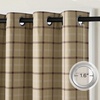 image:imageNICETOWN Taupe 100 Blackout Plaid Cabin Buffalo Gingham Curtain 52W x 84L  Living Room Checkered Patterned Thermal Insulated Grommet Room Darkening Curtains amp Rustic Drapes for Farmhouse 2 PanelsPlaid  Burlap  White