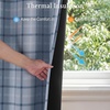 image:imageNICETOWN Taupe 100 Blackout Plaid Cabin Buffalo Gingham Curtain 52W x 84L  Living Room Checkered Patterned Thermal Insulated Grommet Room Darkening Curtains amp Rustic Drapes for Farmhouse 2 PanelsPlaid  Sea Blue  White
