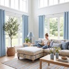 image:imageNICETOWN Taupe 100 Blackout Plaid Cabin Buffalo Gingham Curtain 52W x 84L  Living Room Checkered Patterned Thermal Insulated Grommet Room Darkening Curtains amp Rustic Drapes for Farmhouse 2 PanelsGrid Pattern  Sea Blue  White